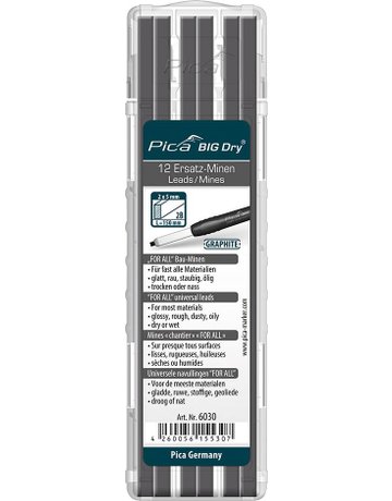 Minen-Set für Zimmermanns-Bleistift BIG Dry FORALL Bau Bau Graphit Pica - 1
