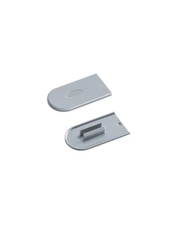 Cabineo Abdeckkappen Kunststoff (fenstergrau, RAL 7040), 100 Stück - Lamello