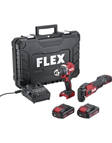 FLEX Handwerkerset 18V. 2tlg. Akku-Schrauber + Akku-Multitool - 1