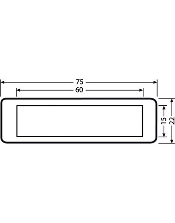 Namensschild glasklar 92 A=75x22 mm für Einlage 60x15x0,5 mm - Renz - 2