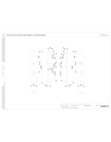 Schutz-Langschild E3331/3310 oval,ES1/PZ - HOPPE - 2