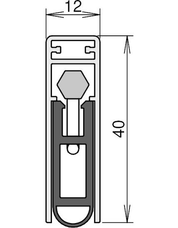 Türdichtung Kältefeind WS 1-stg inkl. Zubehör 5102 708 mm - Athmer - 2