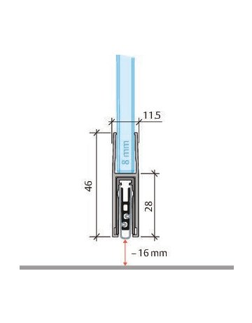 Türdichtung KG-F8 schmal RD Silikon 959 mm - PLANET - 5