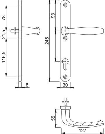 RahmenGrt.SchildF1 1810/3346SN, 8/92PZ - HOPPE - 3