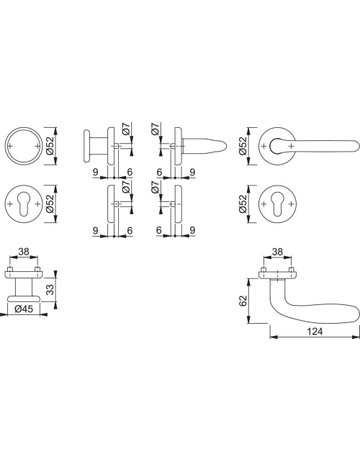 Wechselgarnitur RosetteE F69 - HOPPE - 3
