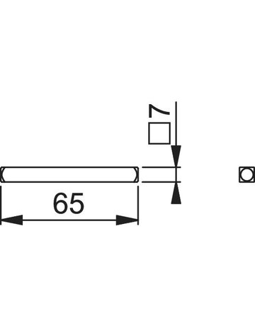 FT-Vierkantstift,7x65mm Eisen verzinkt - HOPPE - 2