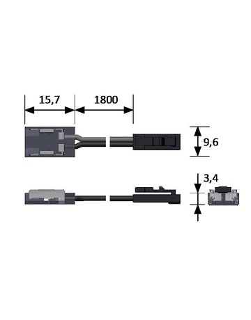 Anschlussleitung Versa 12VDC max. 3A 7,5mm M1 - Halemeier - 2