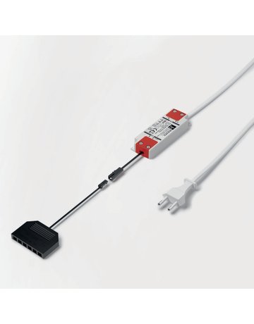 LED EVG 12VDC, 0-20W, 200-240V 50/60Hz, 2m EFS, 0.2m M1, 0.15m M1x6 - Halemeier