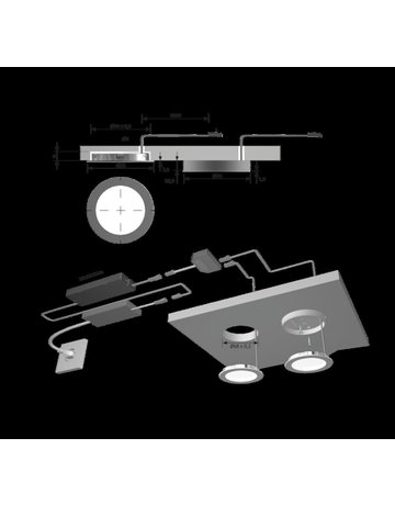 LED LitePanel 68, Edelstahl Op. mw² 12VDC maximal 4,3W; 1.8m LTG M1 - Halemeier - 6