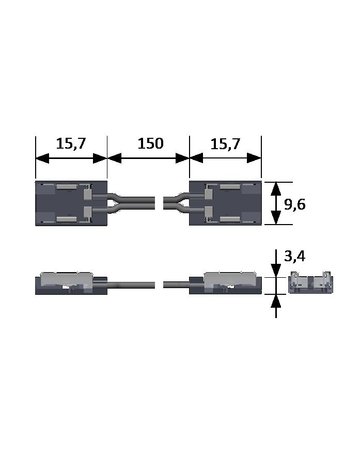 Verbinder Versa lang max. 3A 7,5mm L=150mm 1 Stück - Halemeier - 2