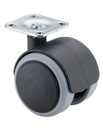 Kunststoff -Doppelrolle 50mm F7642x42mm Platte F76.050.PL - BS ROLLEN - 1