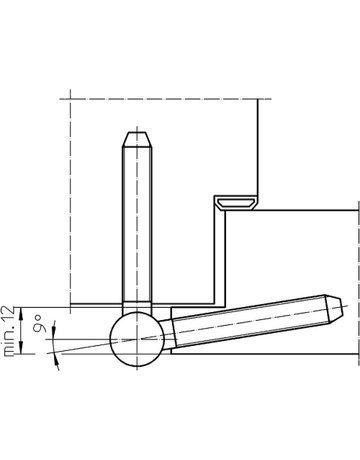 Einbohrband BAKA C2-15 WF 3tlg.,15mm topzink - SIMONSWERK - 4