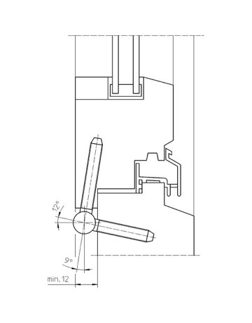 Fenster- Einbohrband, BAKA® C 3-15, für Kippflügel, 3-teilig, Ø 15mm, topzink - SIMONSWERK - 4