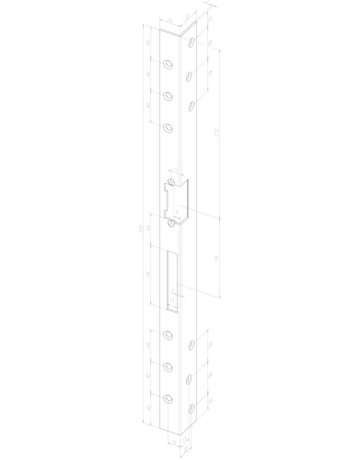 Winkelschließblech 312 für Türöffner 25x32x500 kantig - effeff - 2