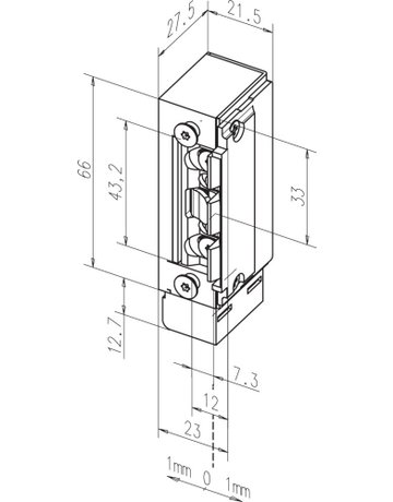 Fluchttüröffner,o.Schließbl.,24V DC, Ruhestrom - effeff - 2