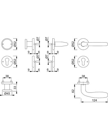 Wechselgarnitur RosetteE F69 - HOPPE - 2