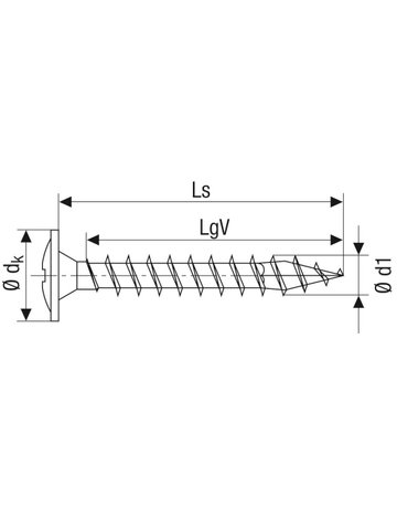 Universalschraube Rückwandkopf Z2,WIROX - SPAX - 2