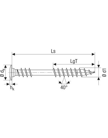 Terassenschraube BOLD Zierkopf 5x56mm,Fixgw,Innensechsrund T20,ER A2 - SPAX - 2