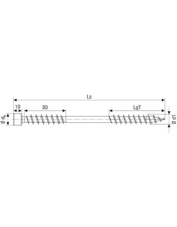 Fassadenschraube, Zylinderkopf, T-STAR plus, 4CUT, Fixiergew., WIROX - SPAX - 2