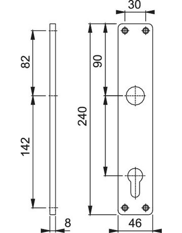 Langschild 202 H - HOPPE - 2