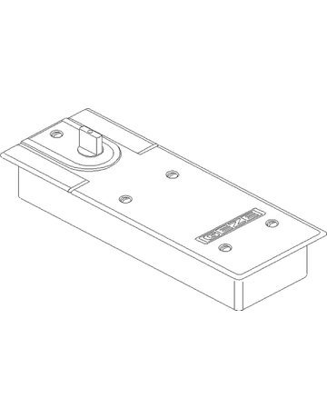 Bodentürschließer TS 500 NV EN 1-4,90°,vz,o.Deckplatte, mit Zementkasten - GEZE - 2