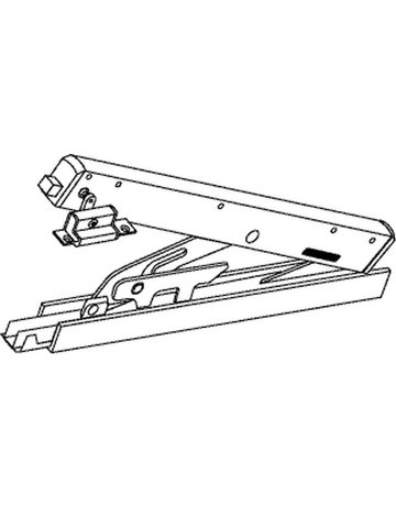 OL-Schere, mit gleitendem Flügelbock, OL 320, Aluminium naturton eloxiert - GEZE - 5