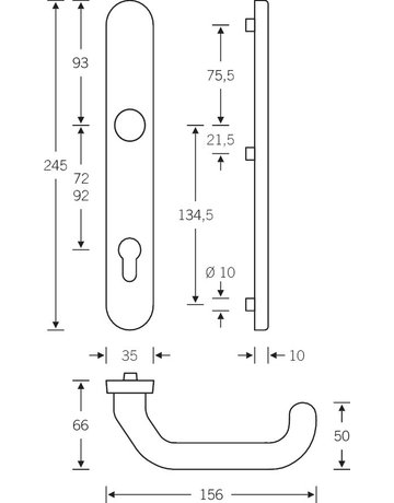 Wechselgarnitur 06 7816 LS oval ,PZ92/8,F1,TS 48-57 - FSB - 2