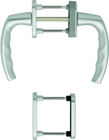 Türgriffgarnitur Atlanta F1 0530/66N/U26,ALU, 78-83 mm - HOPPE - 1