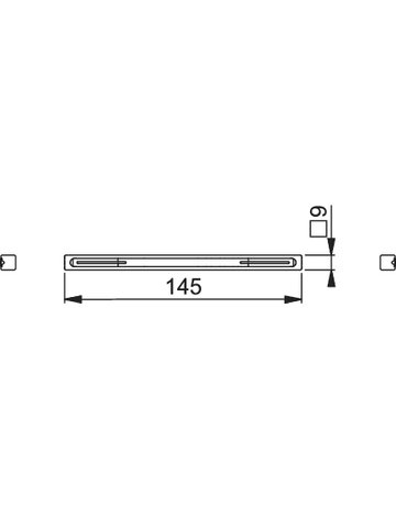HOPPE Profilstift, 9x145mm, Türstärke 86-95 verzinkt - 2