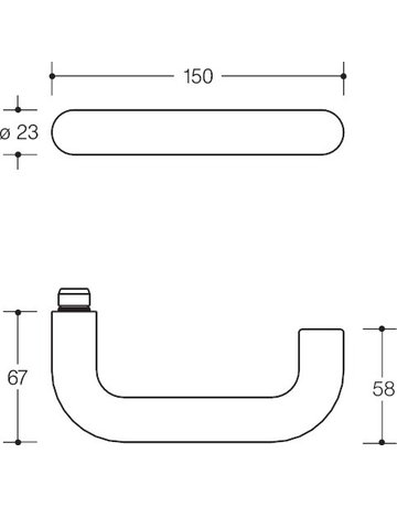 Drücker-Lochteil 111.23 RLT - Hewi - 3