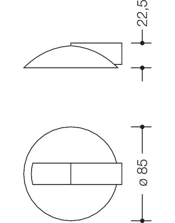 Türstopper 625 Bodenmontage,H 22,5mm,Ø 85,reinweiß - Hewi - 4