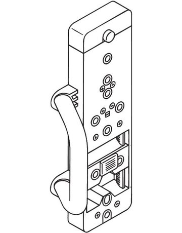 Bohrlehre BL305.6.10U für Rosetten- und Schildgarnituren BB/PZ Entfernung 42-92mm - Hewi - 2