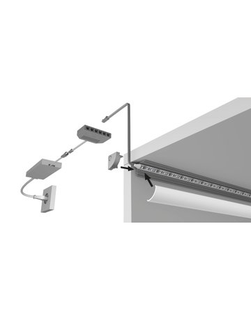 LED ChannelLine H Profil, opal L=2000, Alu- und Abdeckprofil - Halemeier - 2