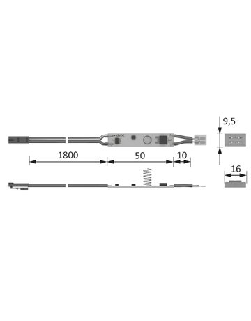 ChannelLine Sensor 12VDC maximal 36W, LTG 1.8 m M1 - Halemeier - 4