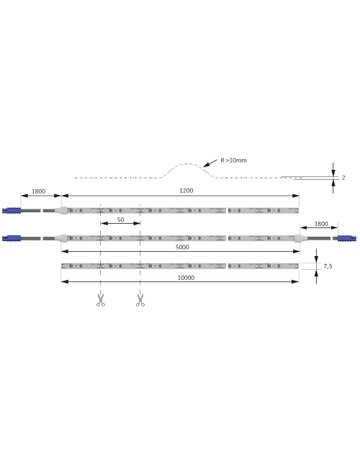 Versa Inside 160 24VDC ww L=5m 9,6W/m LTG 2x1.8m MP2 - Halemeier - 5