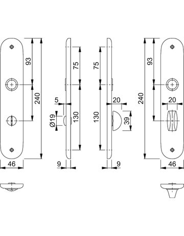 Langschild 273P - HOPPE - 2