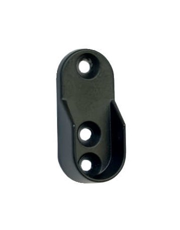 Schrankrohrlager 43 x 19 mm schwarz, mit 3 Bohrungen - Topform