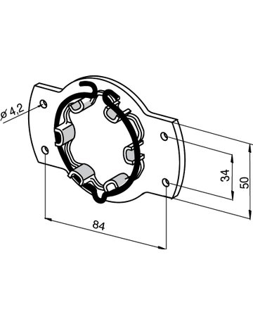 Universalantriebslag. m Feder- ring und kl. Öse für BK-System - Somfy - 2