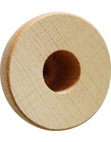 Handlauf - Endkappe Buche lackiert 42 mm D. mit 15 mm Bohrung u. Dübel - 1