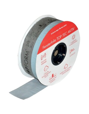 Fensterfolie Top Tec aktiv grau Breite: 100 mm, Rolle à 50 m - Topform - 1
