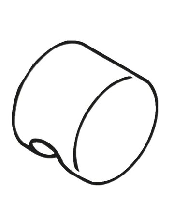 Türknopf 122.23FK 8mm,reinweiß - Hewi - 2