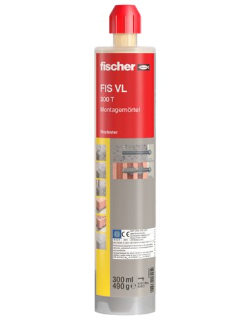 Montagemörtel 300 T 2K-Mörtel auf Vinyl-Hybridbasis,300ml - fischer - 1