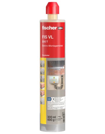 Elektro-Montagemörtel 300 T 2K-Mörtel auf Vinyl-Hybridbasis,300ml - fischer - 1