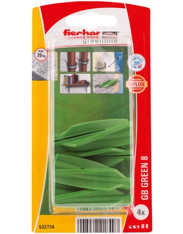 Gasbetondübel GB Green 8 Kunststoff,Ø8x50mm, VE 4 - fischer - 2