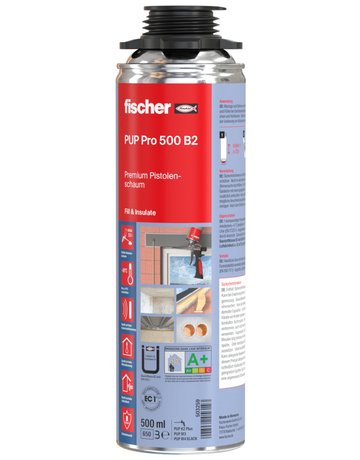 1K Pistolenschaum PUP 500 G B2 Farbe:grau,500 ml - fischer - 1
