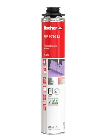 Perimeter Klebeschaum PUPP750GB2 Farbe:betongrau,Füllmenge:750 ml - fischer - 1
