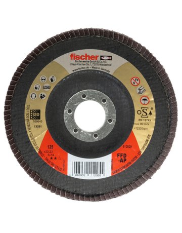 Fächerschleifscheibe AP K120 Inox - fischer - 1