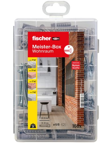 Meister-Box Nylon-Universaldübel SX mit Schrauben - fischer - 4