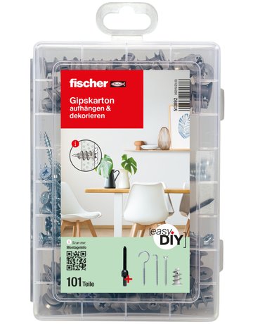 Meister-Box Gipskartondübel GK + Schrauben - fischer - 5