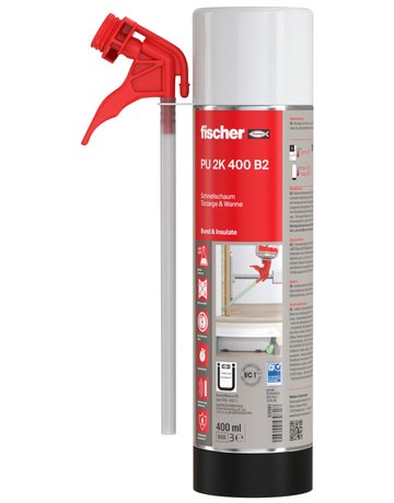 2K Schnellmontageschaum PU 2/402 Farbe:hellblau,400 ml - fischer - 1